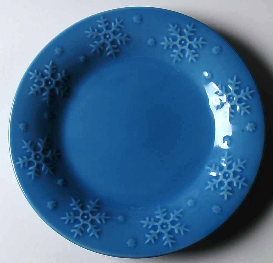 Blue Snowflake Salad Plate by Libbey-1