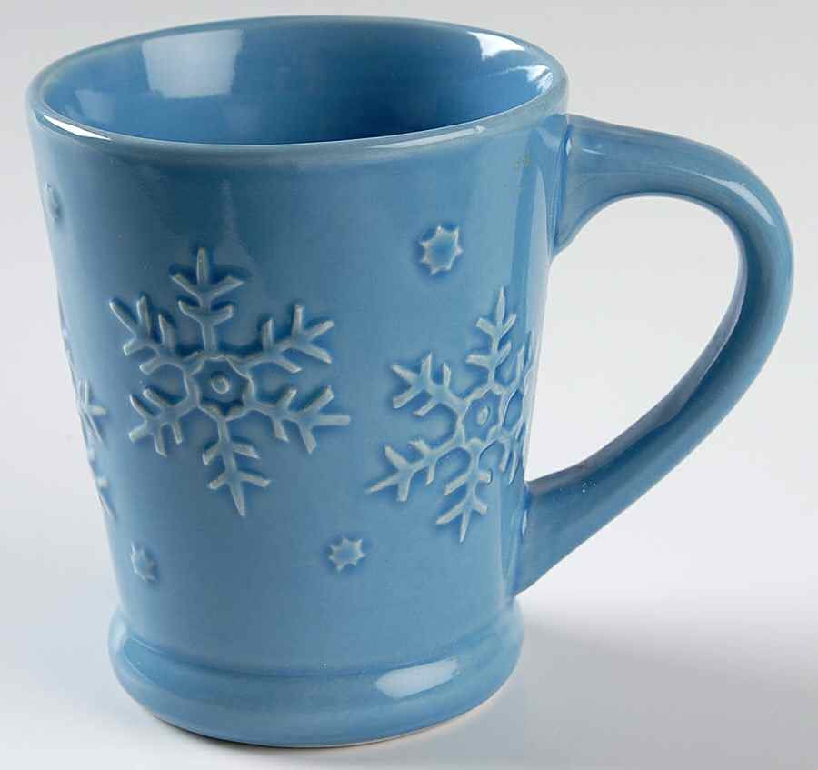 Blue Snowflake Mug by Libbey-1