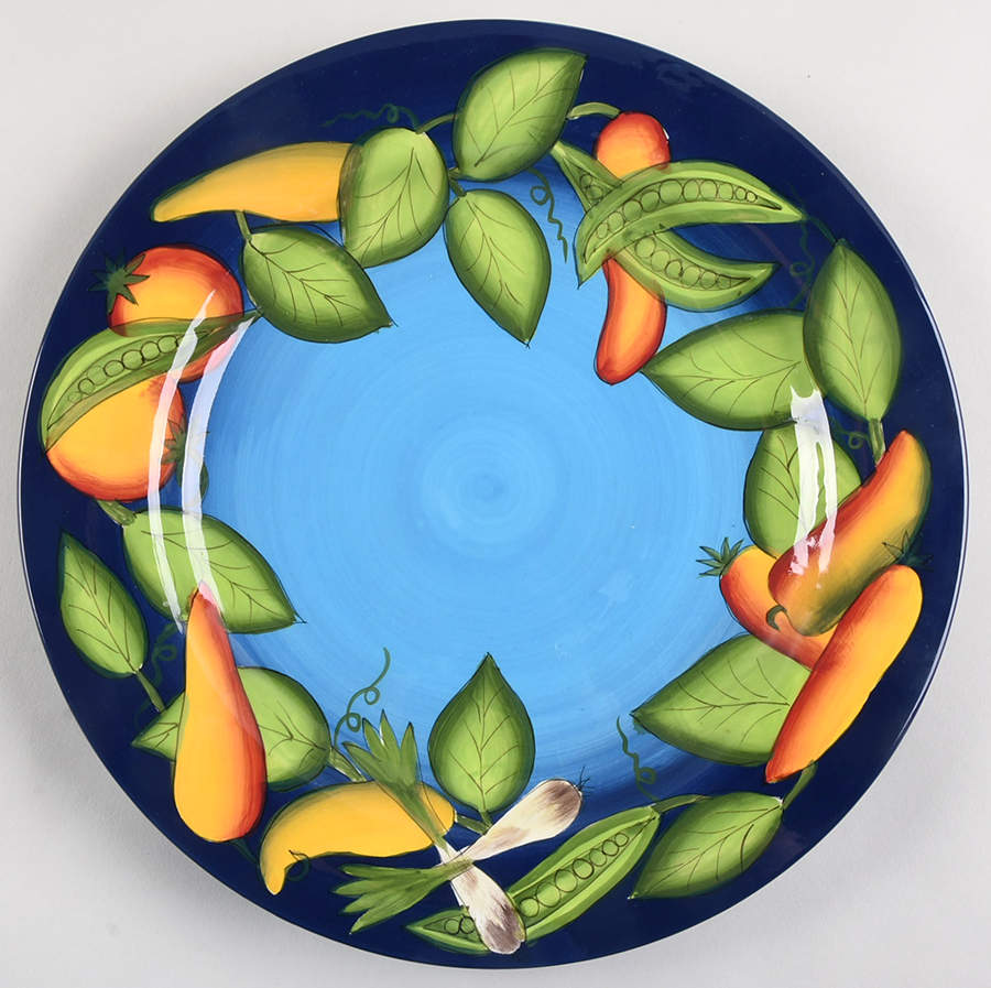 Peas in a Pod Dinner Plate by Laurie Gates-1