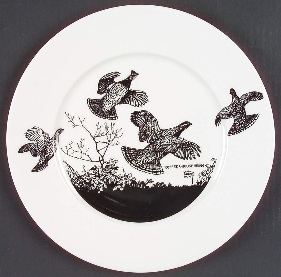 Game Birds Dinner Plate by Lynn Bogue Hunt-1