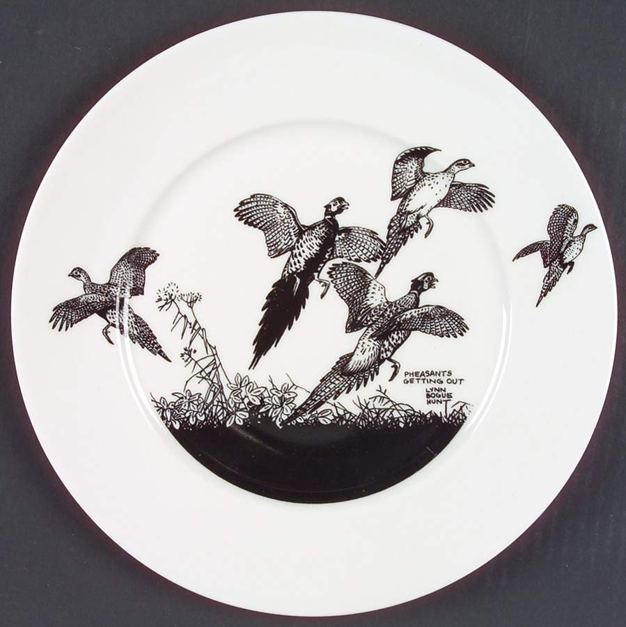 Game Birds Dinner Plate by Lynn Bogue Hunt-1