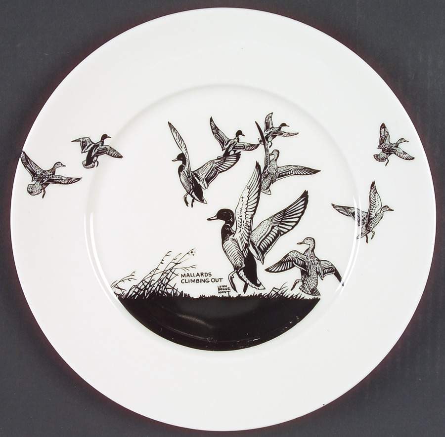 Game Birds Dinner Plate by Lynn Bogue Hunt-1