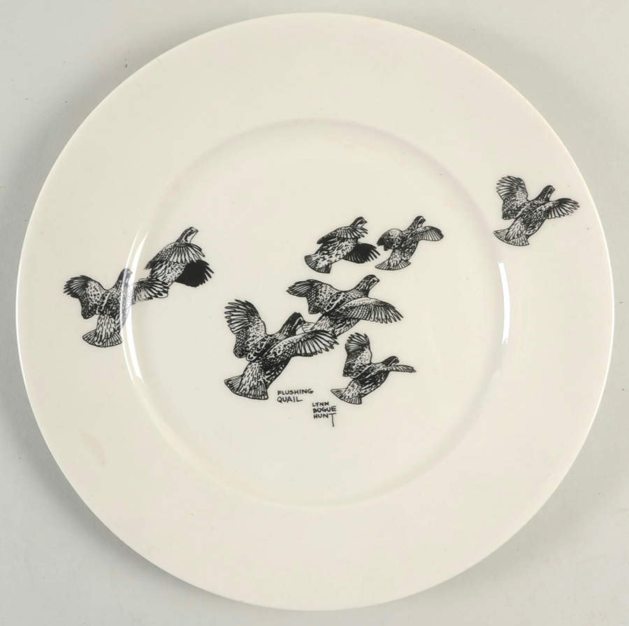 Game Birds Dinner Plate by Lynn Bogue Hunt-1
