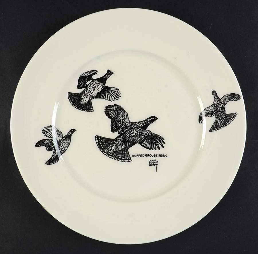 Game Birds Dinner Plate by Lynn Bogue Hunt-1