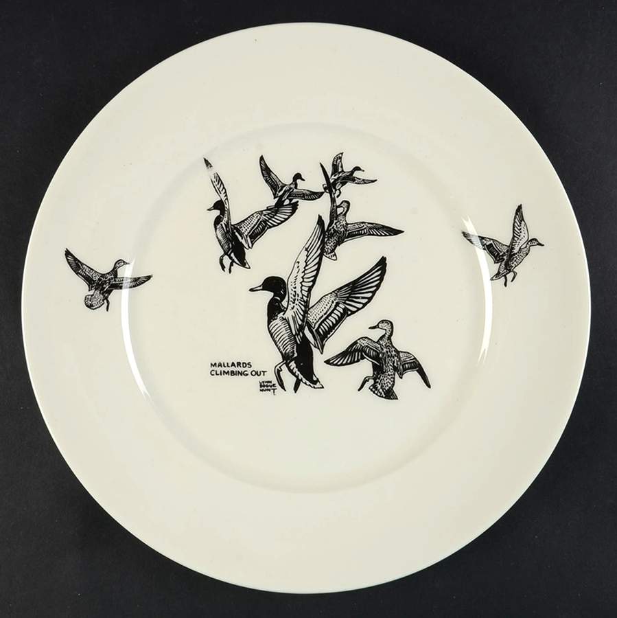 Game Birds Dinner Plate by Lynn Bogue Hunt-1