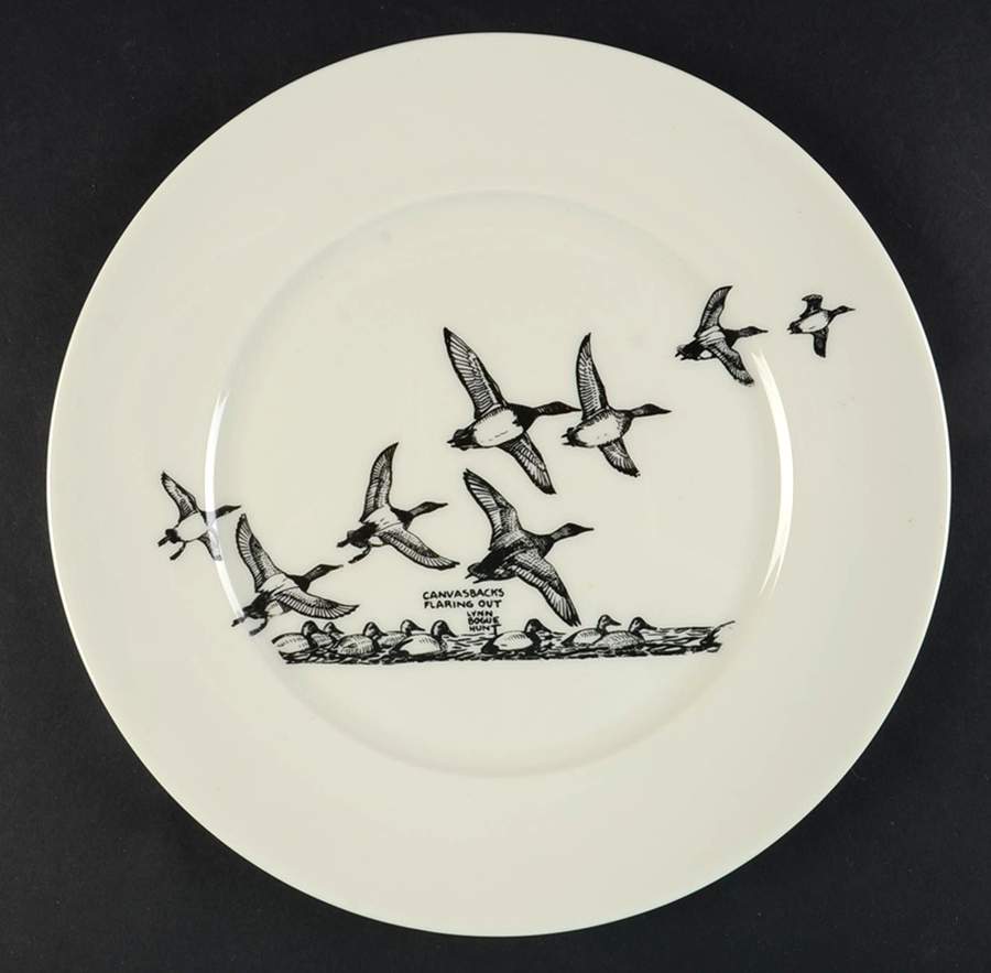 Game Birds Dinner Plate by Lynn Bogue Hunt-1