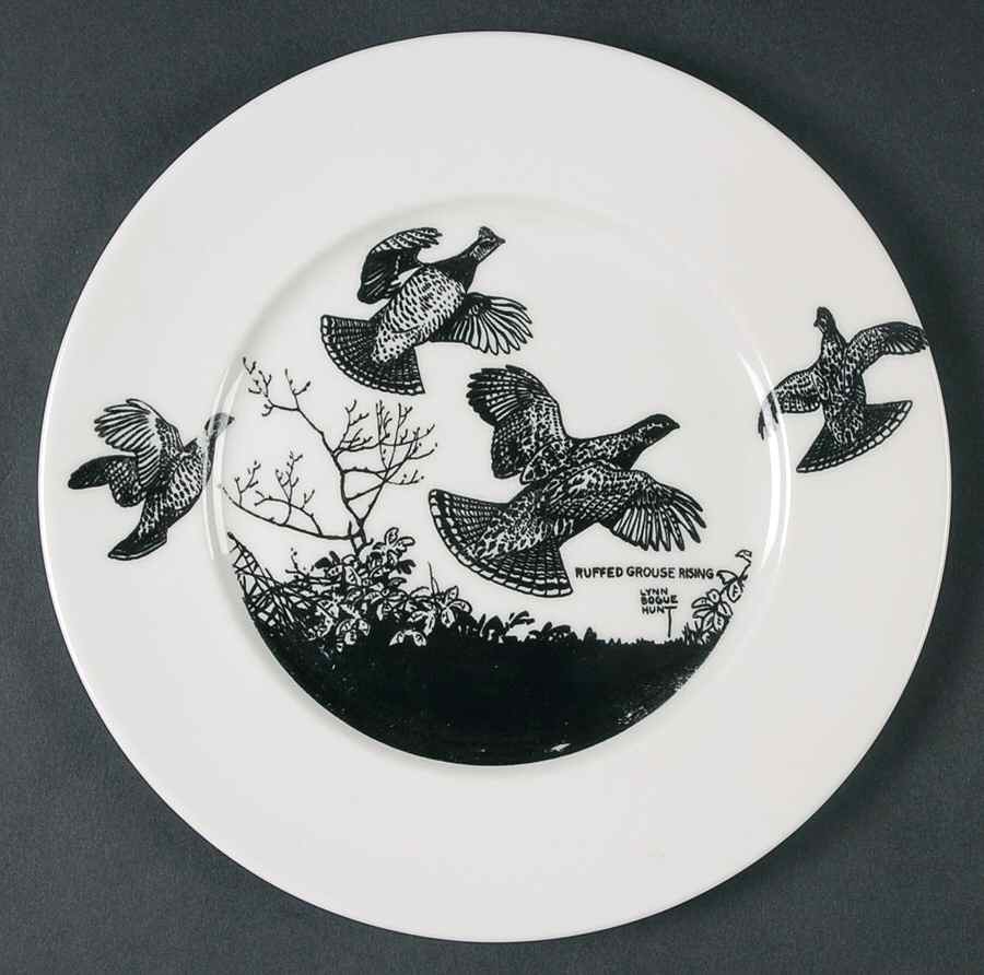 Game Birds Salad Plate by Lynn Bogue Hunt-1
