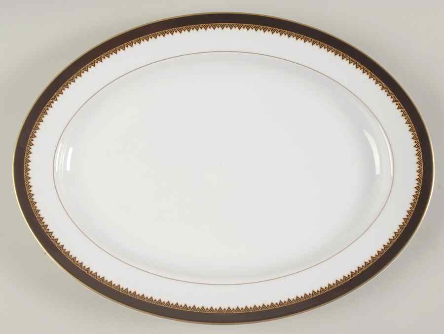 Hastings Chocolate 15" Oval Serving Platter by Ralph Lauren China-1