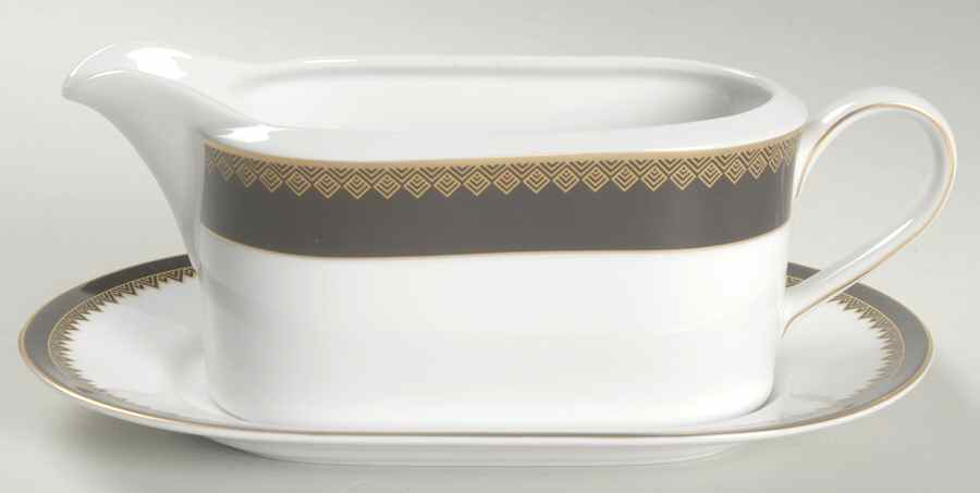 Hastings Chocolate Gravy Boat & Underplate by Ralph Lauren China-1