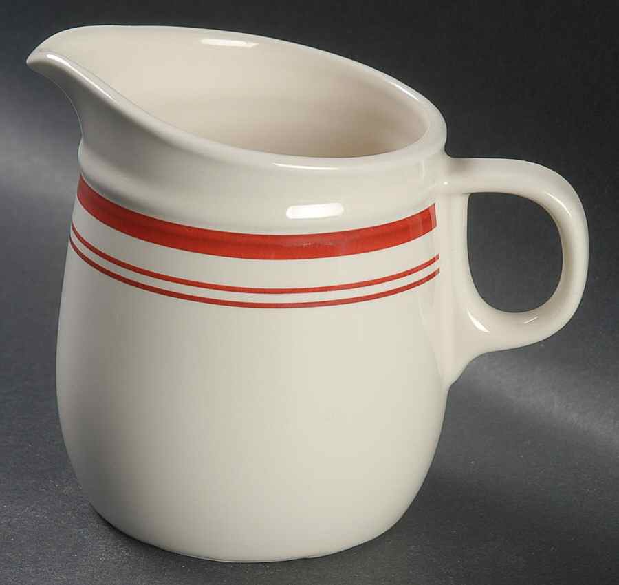Cafe Stripe Red Creamer by Ralph Lauren China-1