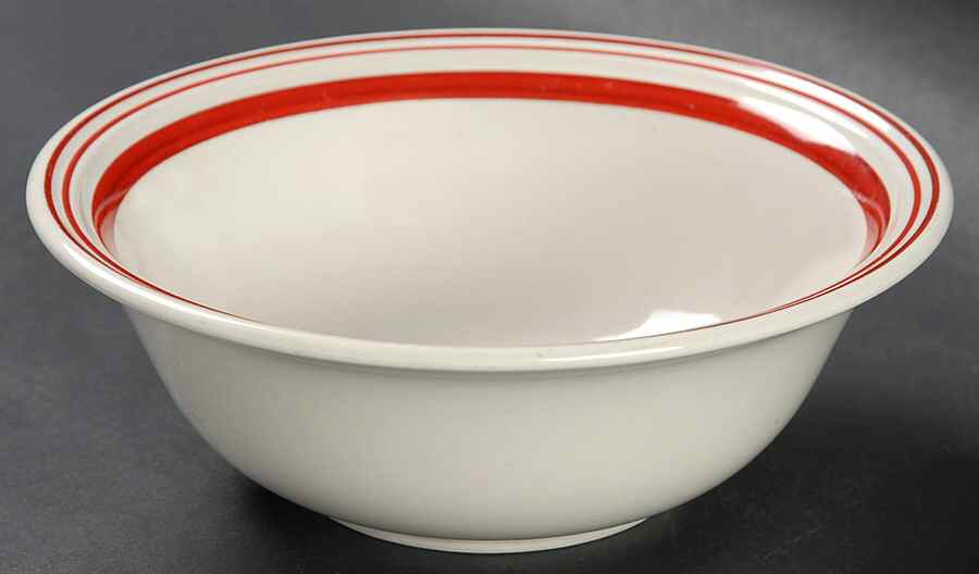 Cafe Stripe Red Coupe Cereal Bowl by Ralph Lauren China-1