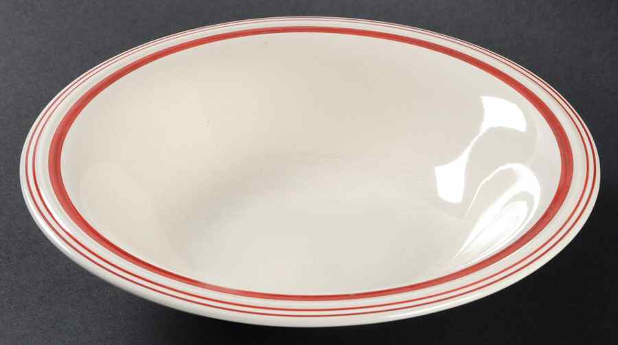 Cafe Stripe Red 9" Round Vegetable Bowl by Ralph Lauren China-1