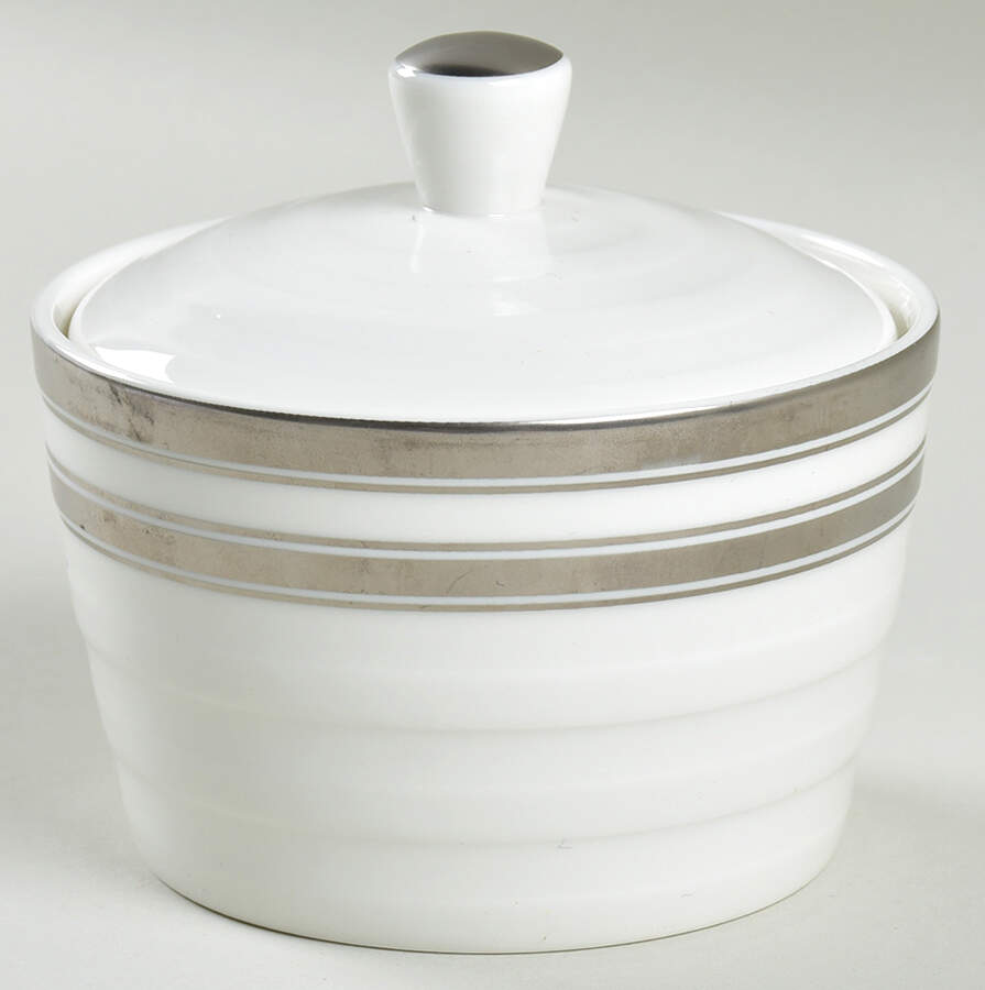 Morgan Platinum Sugar Bowl & Lid by Ralph Lauren China-1