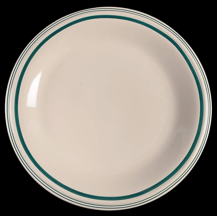Cafe Stripe Green 12" Chop Plate (Round Platter) by Ralph Lauren China-1