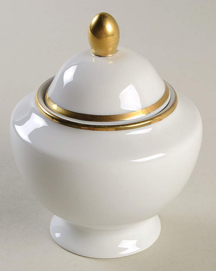 Hampton's Tea (White) Sugar Bowl & Lid by Ralph Lauren China-1