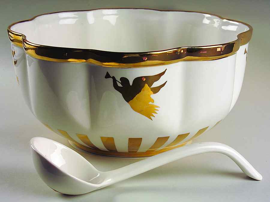 Heraldin Angel Punch Bowl and Ladle by Los Angeles-1