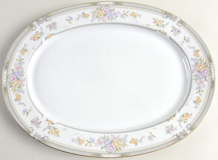 Southampton 13" Oval Serving Platter by Lifetime-1