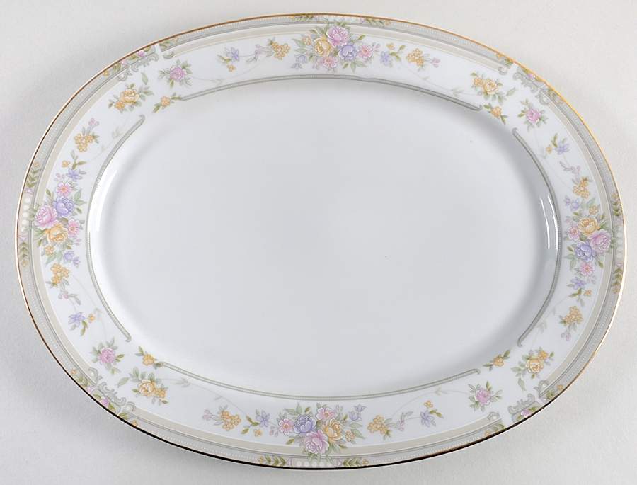 Southampton 14" Oval Serving Platter by Lifetime-1