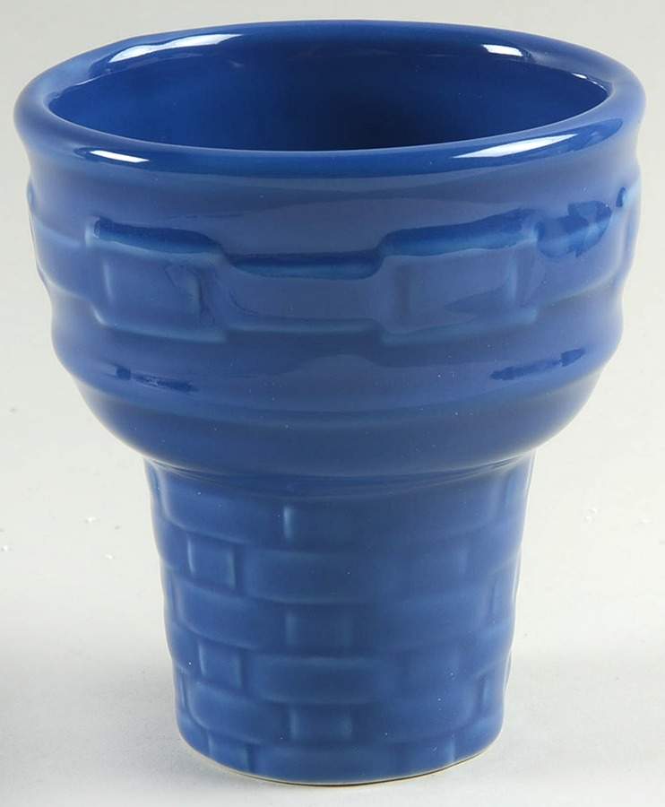 Woven Traditions Cornflower Ice Cream Cone Shaped Dish by Longaberger-1