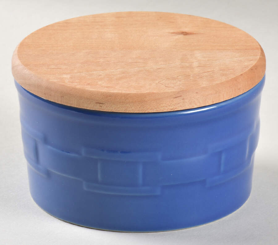 Woven Traditions Cornflower Dip Bowl and Lid by Longaberger-1