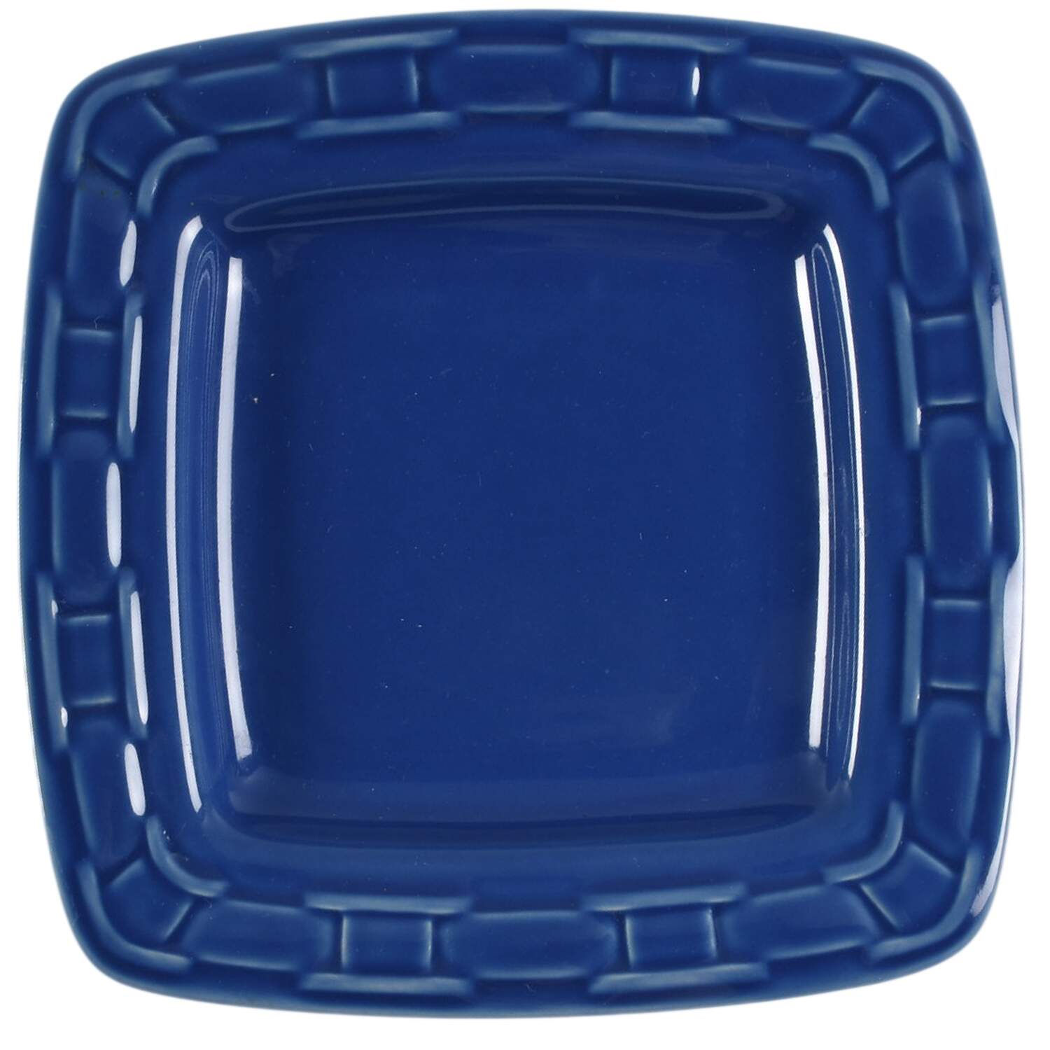 Woven Traditions Cornflower Square Bread & Butter Plate by Longaberger-1