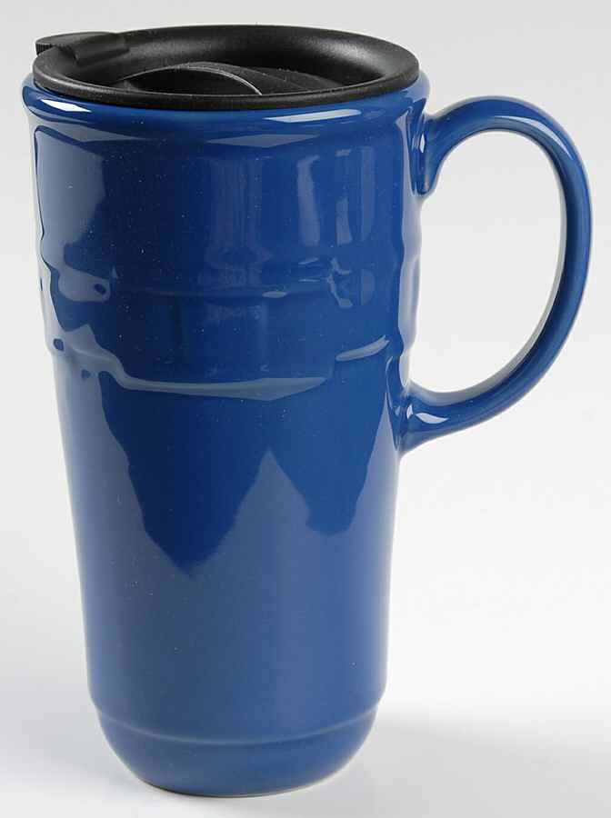 Woven Traditions Cornflower Travel Mug & Plastic Lid by Longaberger-1