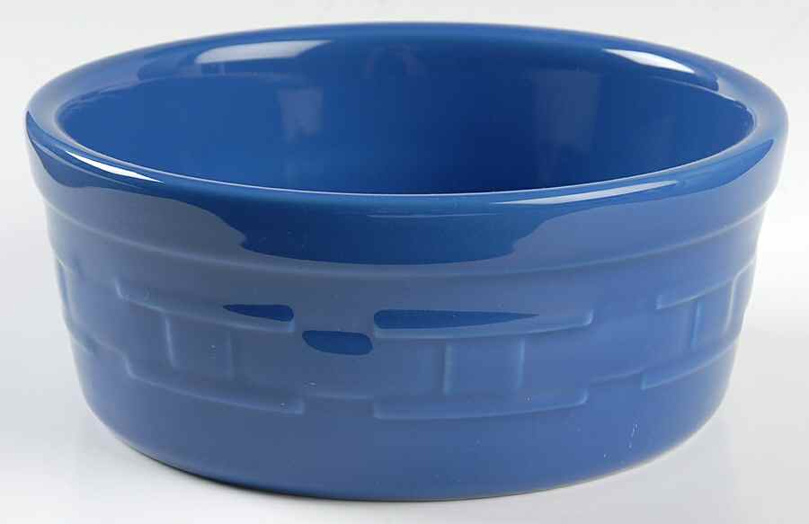 Woven Traditions Cornflower Pet Bowl by Longaberger-1