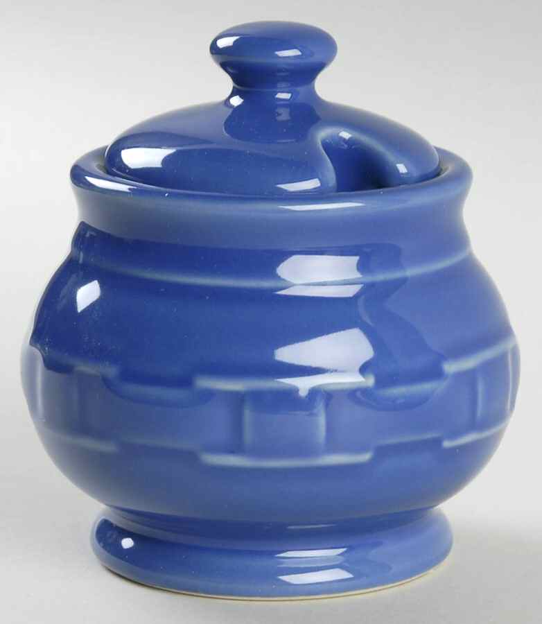 Woven Traditions Cornflower Sugar Bowl & Lid by Longaberger-1