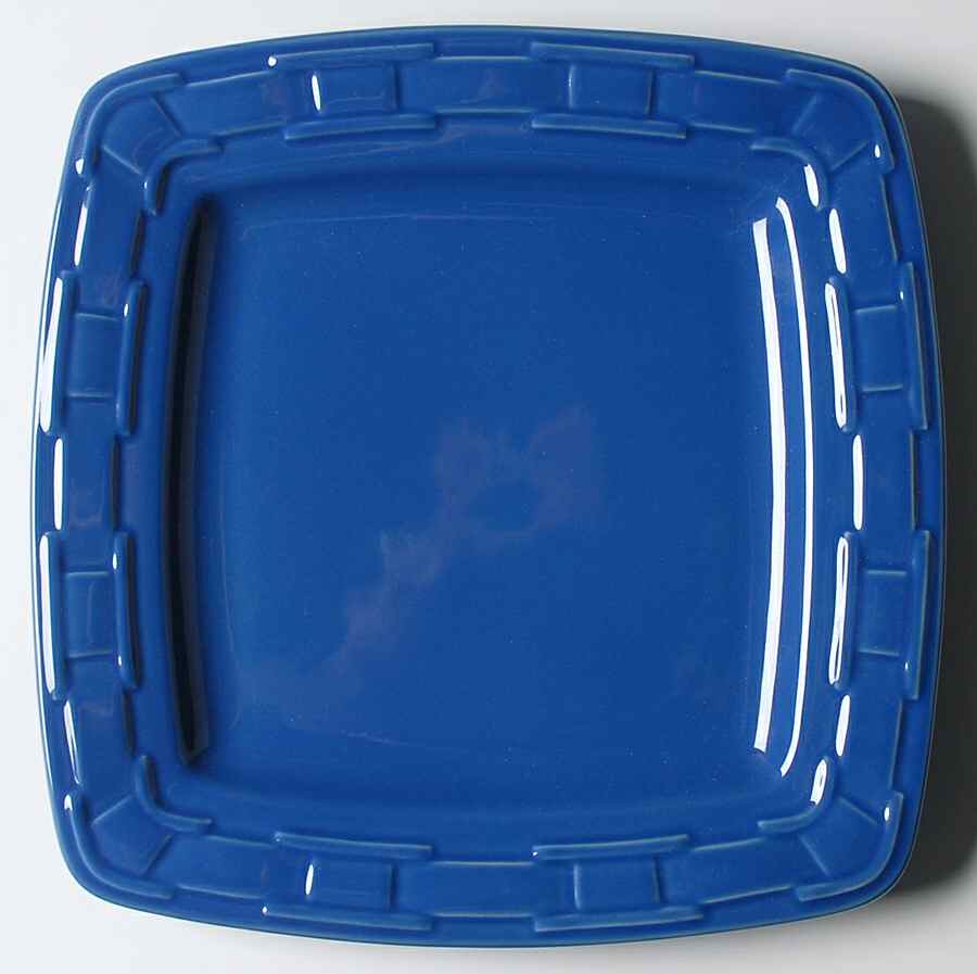 Woven Traditions Cornflower Square Dinner Plate by Longaberger-1