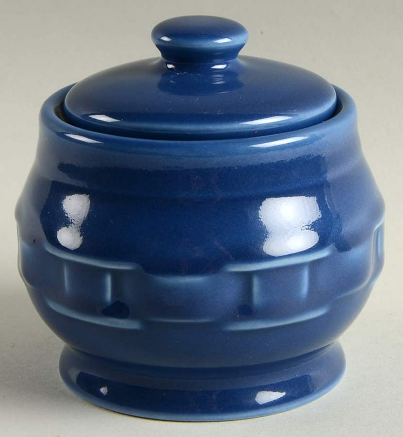 Woven Traditions Cornflower Sugar Bowl & Lid by Longaberger-1