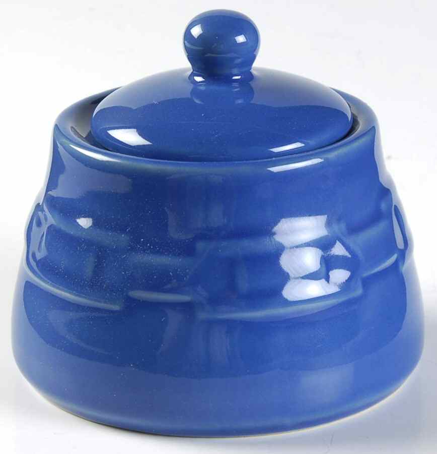 Woven Traditions Cornflower Sugar Bowl & Lid by Longaberger-1