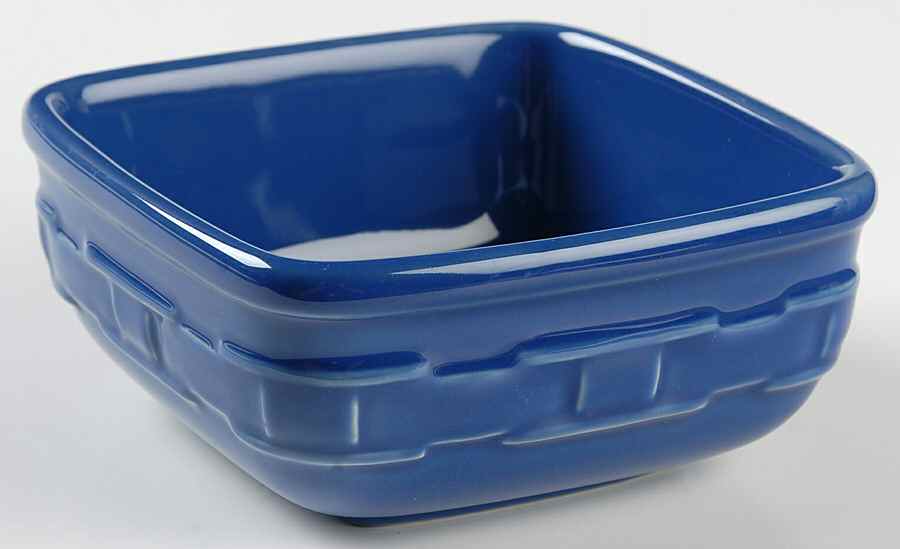 Woven Traditions Cornflower Square Cereal Bowl by Longaberger-1
