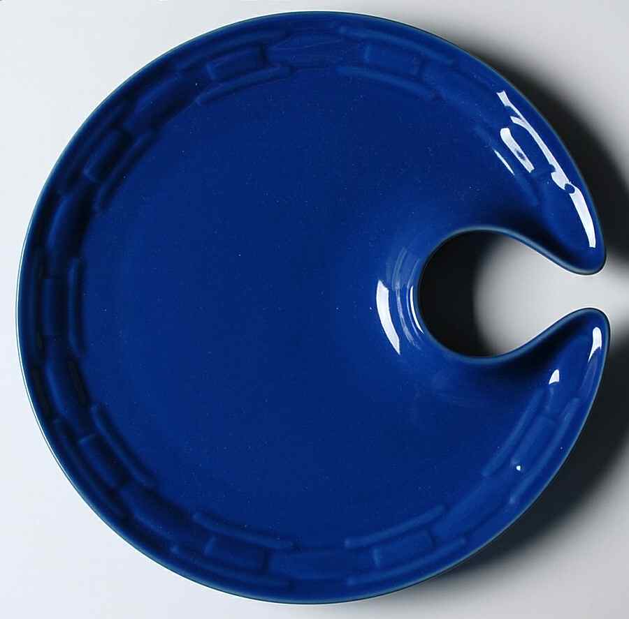 Woven Traditions Cornflower Wine and Cheese Plate by Longaberger-1