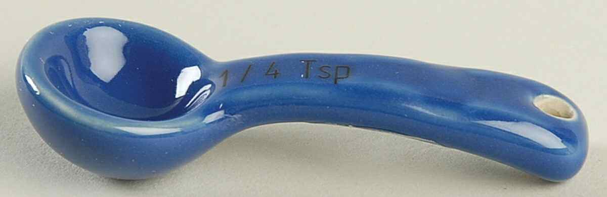Woven Traditions Cornflower 1/4 Teaspoon Ceramic Measuring Spoon by Longaberger-1