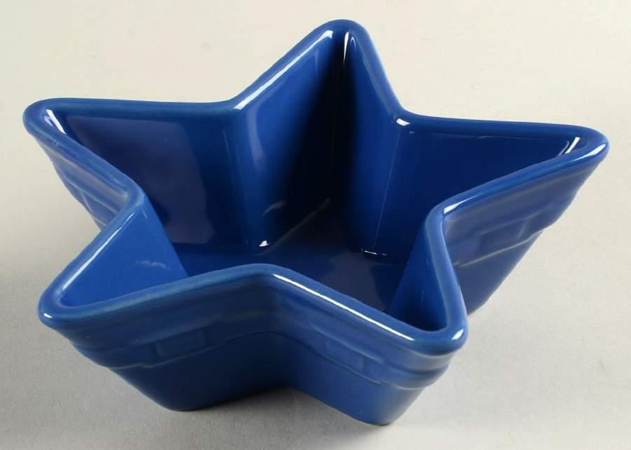 Woven Traditions Cornflower Star Shaped Bowl by Longaberger-1