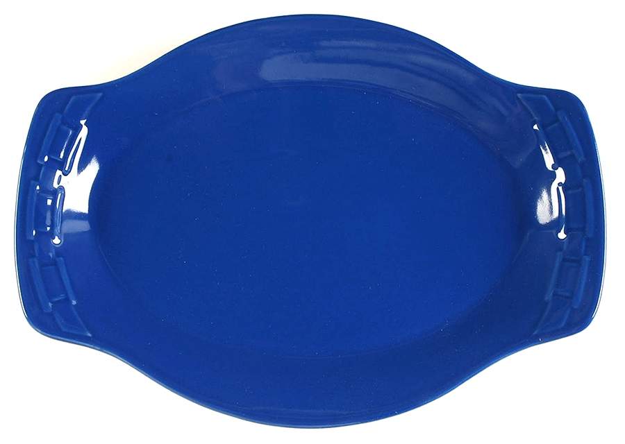 Woven Traditions Cornflower 13" Oval Serving Platter by Longaberger-1