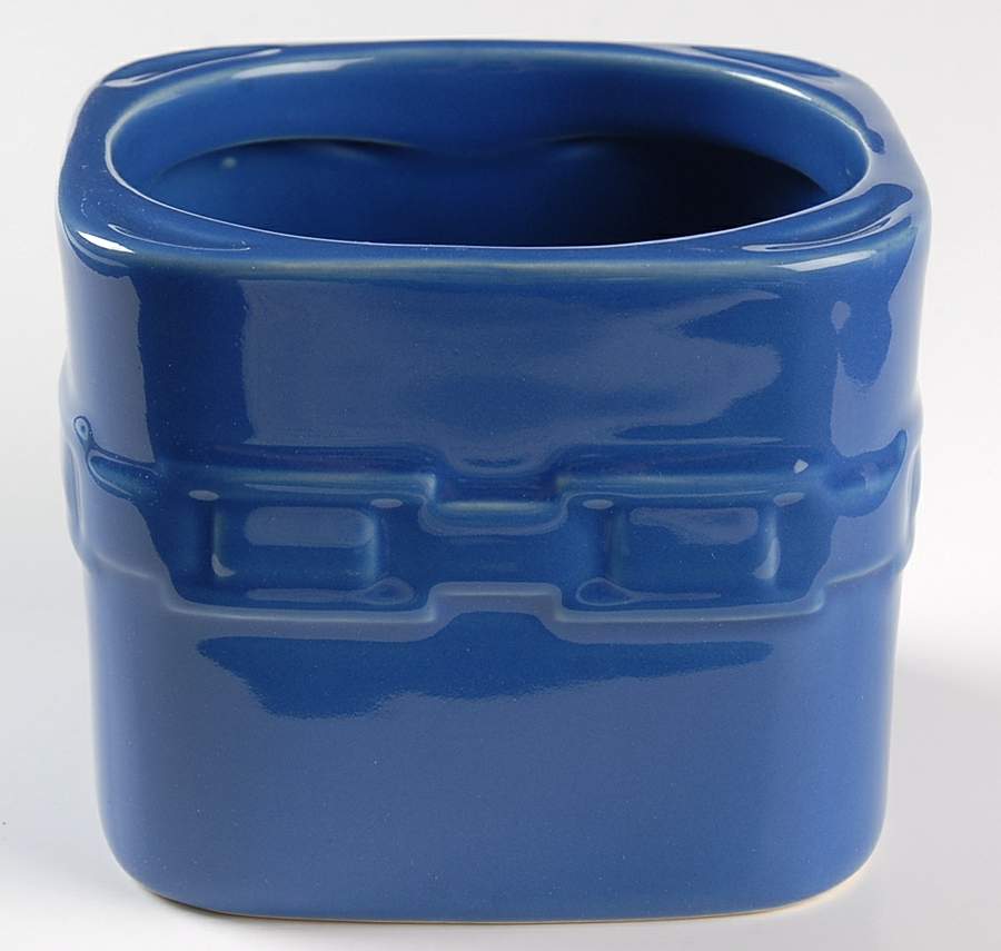Woven Traditions Cornflower Small Square Canister No Lid by Longaberger-1