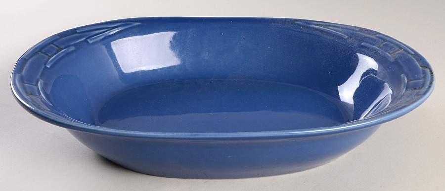 Woven Traditions Cornflower 13" Oval Baker by Longaberger-1