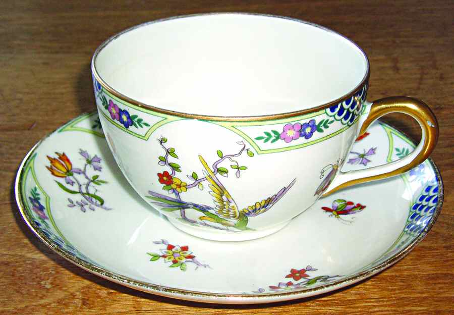 LIM293 Flat Cup & Saucer Set by Limoges-French-1