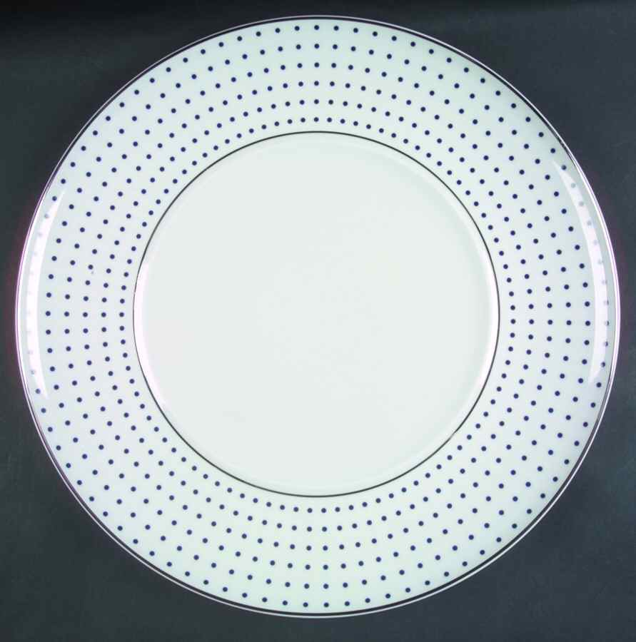 Petite Dot White 15" Chop Plate (Round Platter) by Ralph Lauren China-1