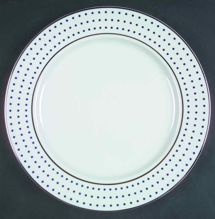 Petite Dot White 12" Chop Plate (Round Platter) by Ralph Lauren China-1