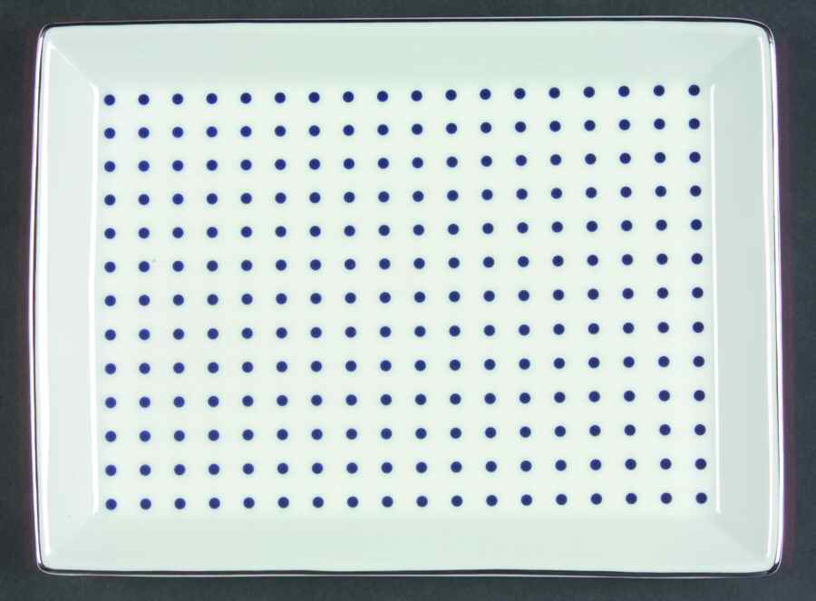 Petite Dot White 8" Rectangular Serivng Platter by Ralph Lauren China-1