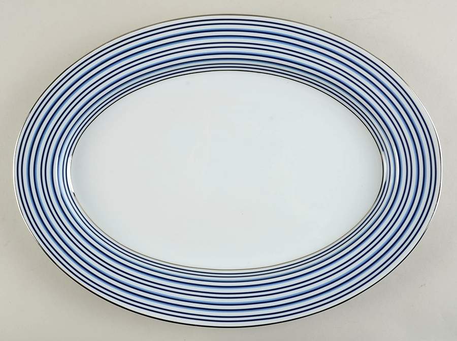 Regatta Stripe 16" Oval Serving Platter by Ralph Lauren China-1
