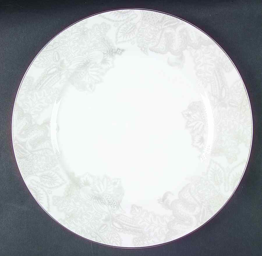 Satin Paisley Platinum 12" Chop Plate (Round Platter) by Ralph Lauren China-1