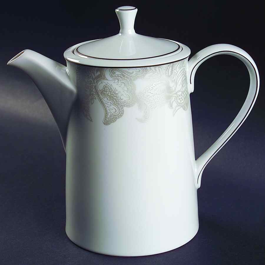 Satin Paisley Platinum Coffee Pot & Lid by Ralph Lauren China-1