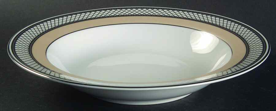 Silk Ribbon Ivory Rim Soup Bowl by Ralph Lauren China-1
