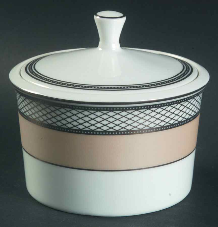 Silk Ribbon Ivory Sugar Bowl & Lid by Ralph Lauren China-1