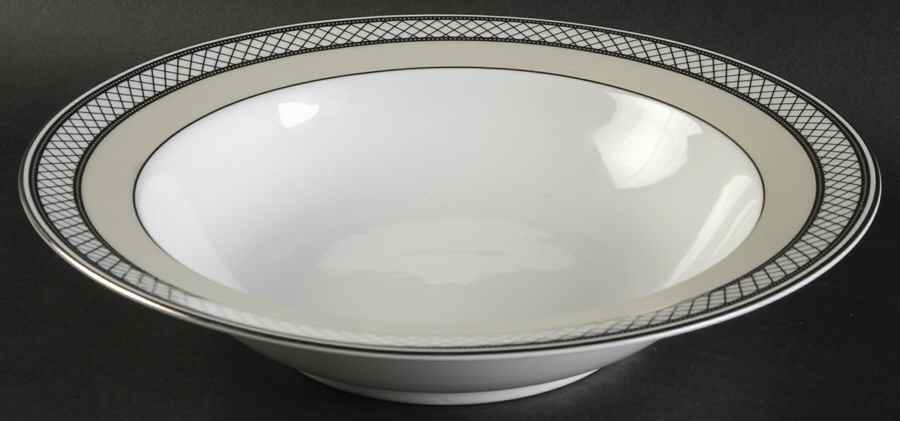 Silk Ribbon Pearl 10" Round Vegetable Bowl by Ralph Lauren China-1