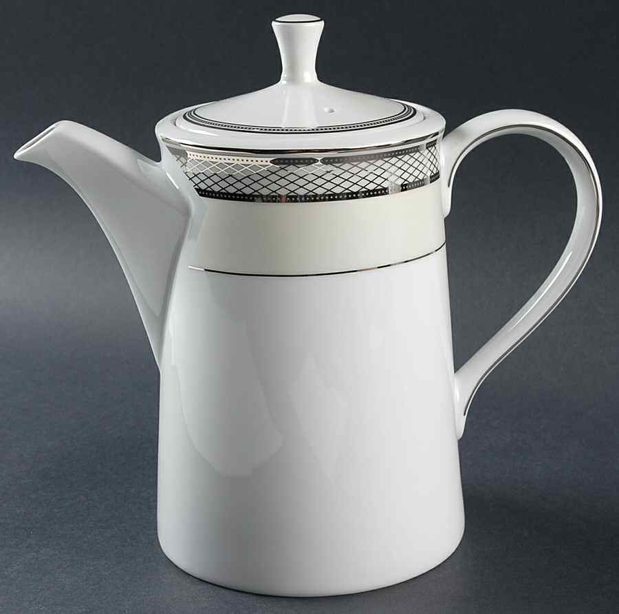 Silk Ribbon Pearl Coffee Pot & Lid by Ralph Lauren China-1