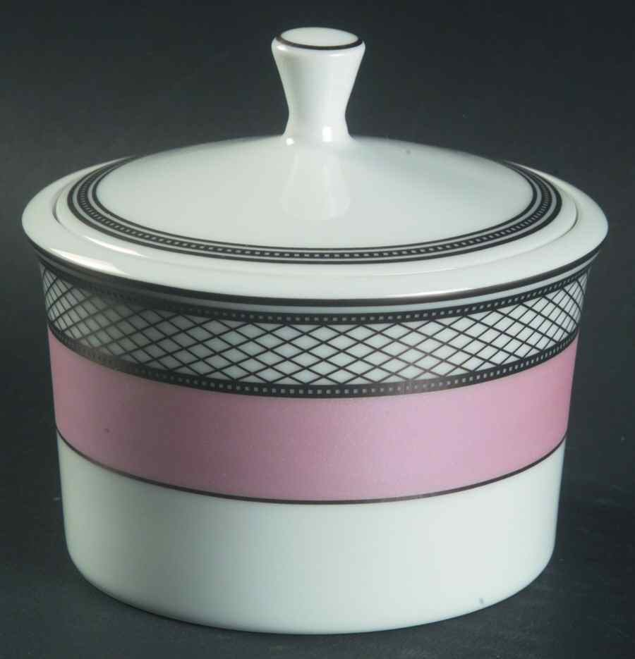Silk Ribbon Pink Sugar Bowl & Lid by Ralph Lauren China-1